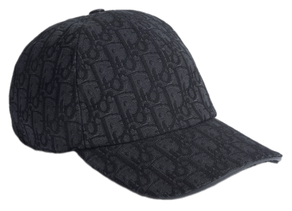 Dior Oblique Cap - Black Cotton Jacquard