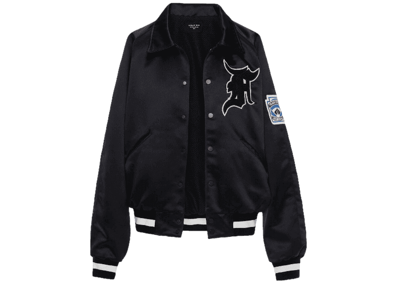 Fear of God Satin MANUEL Baseball Coaches Jacket - Black