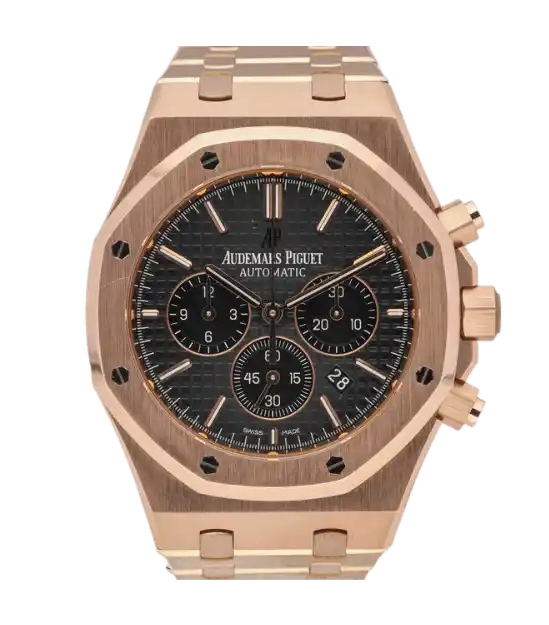 Audemars Piguet Royal Oak Black Dial - 41mm, Rose Gold (2016)