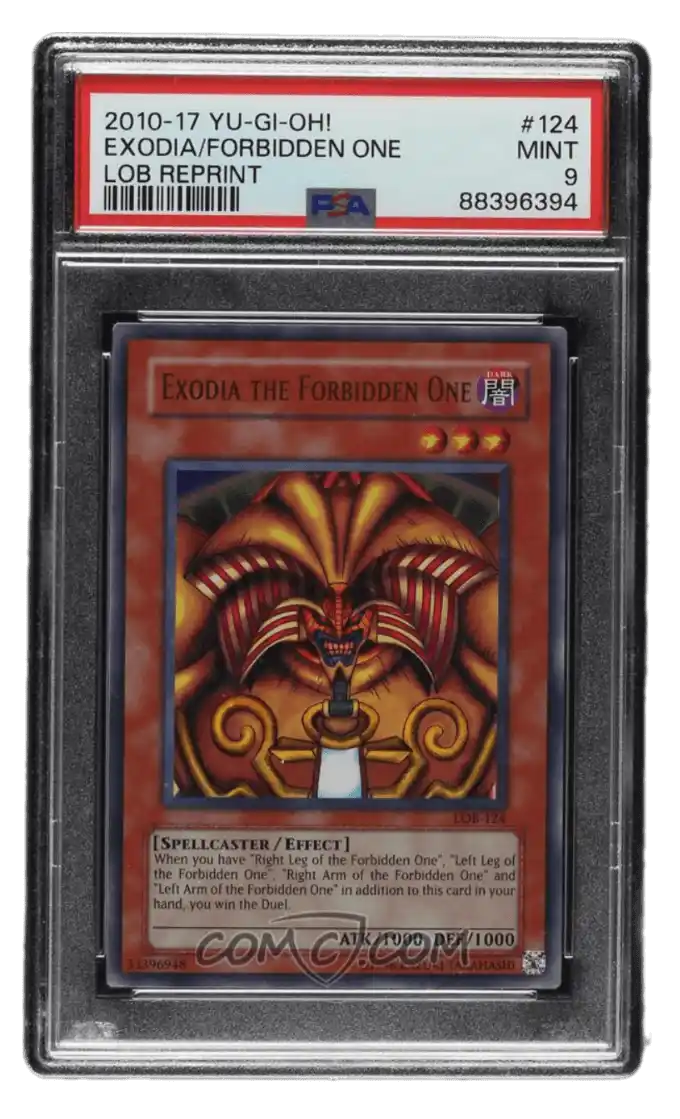 2010-17 Yu-Gi-Oh! Legend of Blue Eyes White Dragon - Reprint #LOB-124 - Exodia the Forbidden One PSA 9 MINT