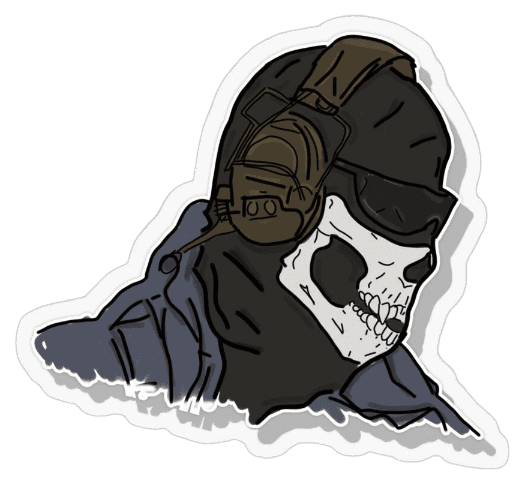 Call Of Duty Simon Ghost Riley Sticker