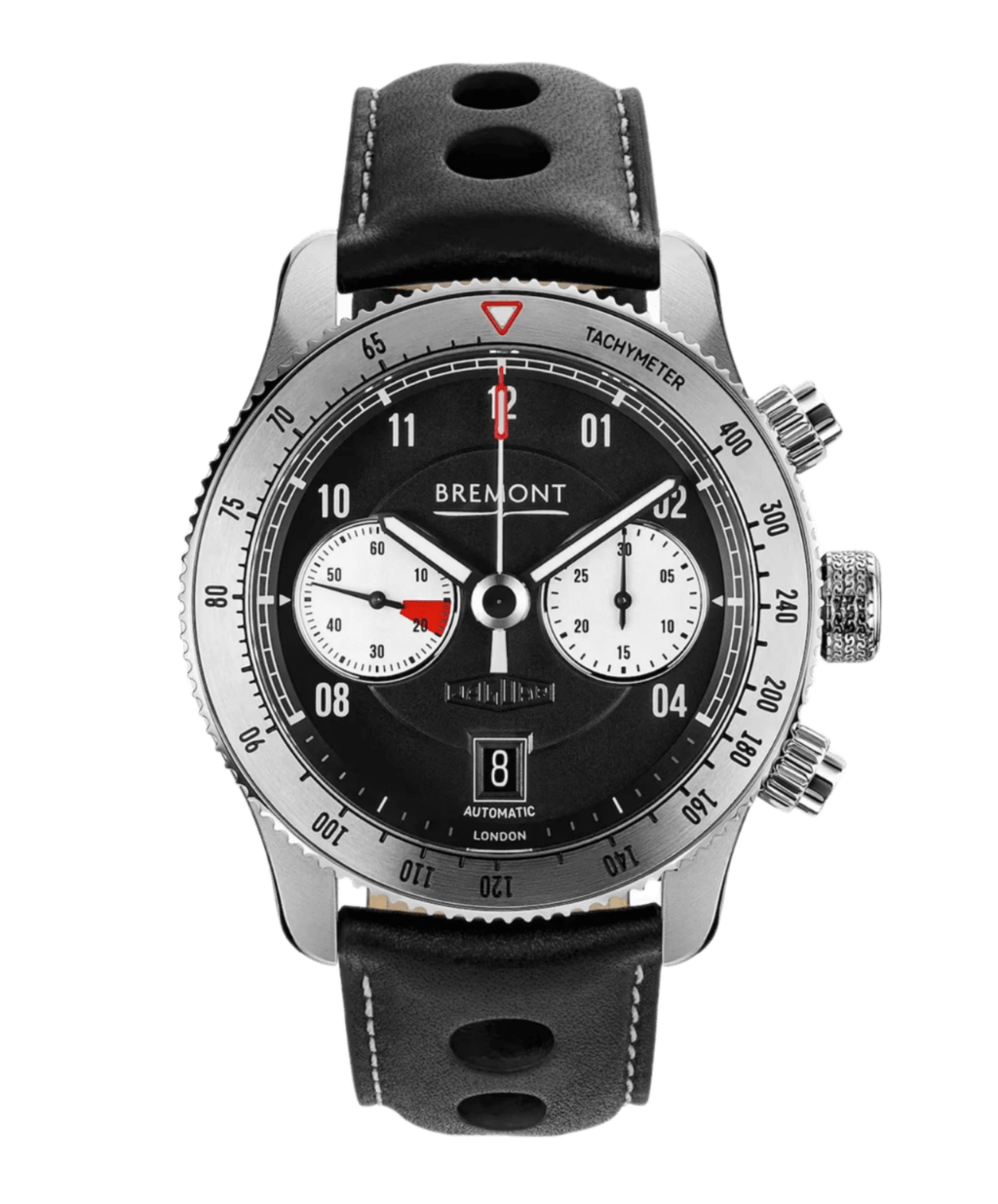 Bremont Jaguar C-Type MonoChrome Chronograph Black Dial - 43mm, Steel
