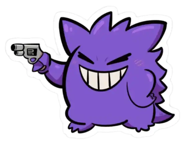 Gengar Gun Sticker
