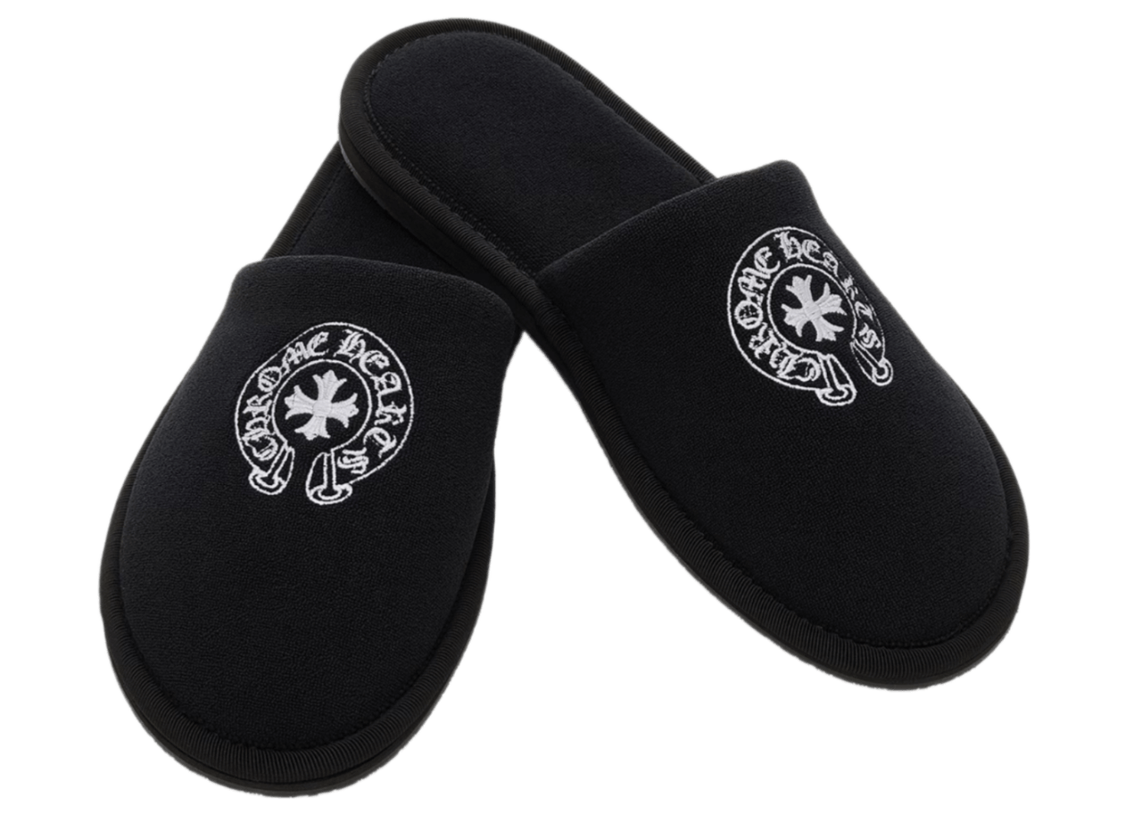 Chrome Hearts Hotel Slippers - Black