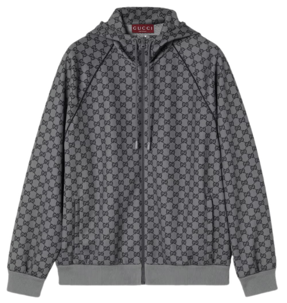 Gucci GG Neoprene Zip Jacket - Grey/Black