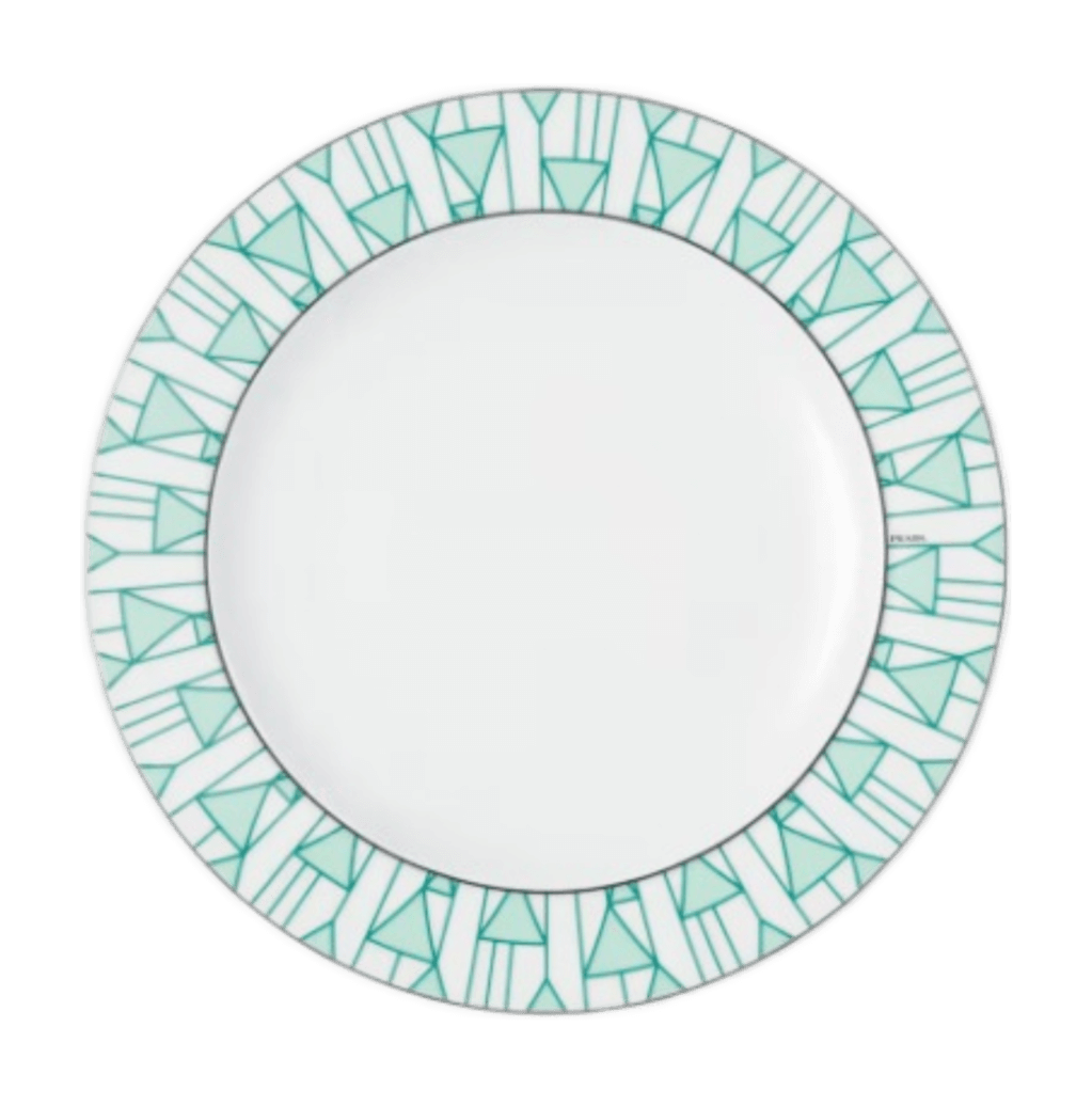 Prada Set of Two Porcelain Dinner Plates - Vienna Green