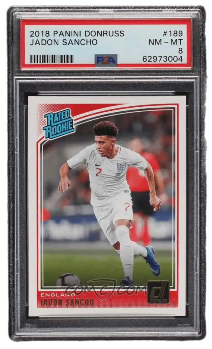 2018-19 Panini Donruss - #189 - Rated Rookie - Jadon Sancho PSA 8