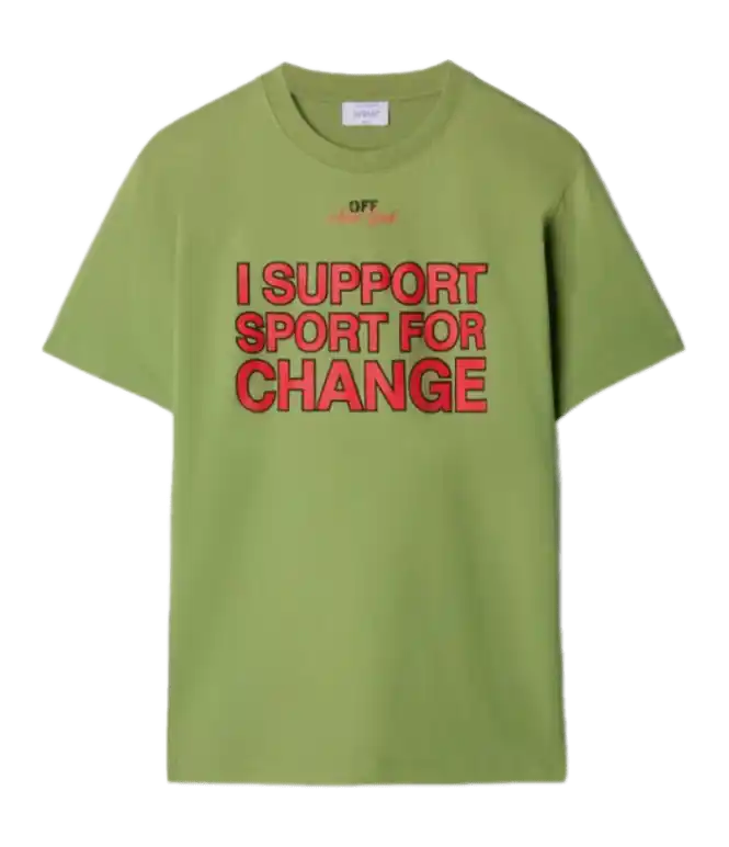 Off-White C/O Ac Milan I Support T-Shirt - Green