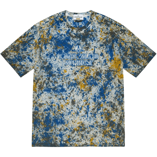 Supreme Stone Island Embroidered Logo S/S Top - Dark Blue