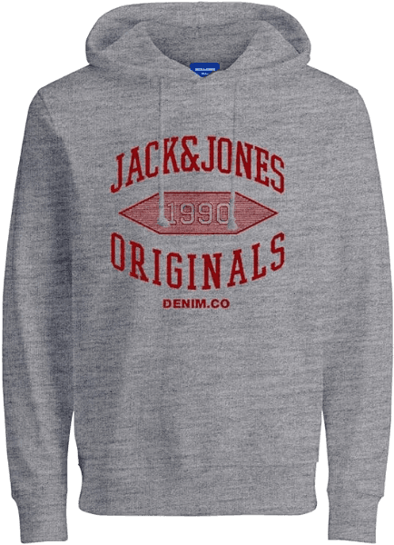 Jack & Jones Men's Hooded Sweatshirt - Light Grey