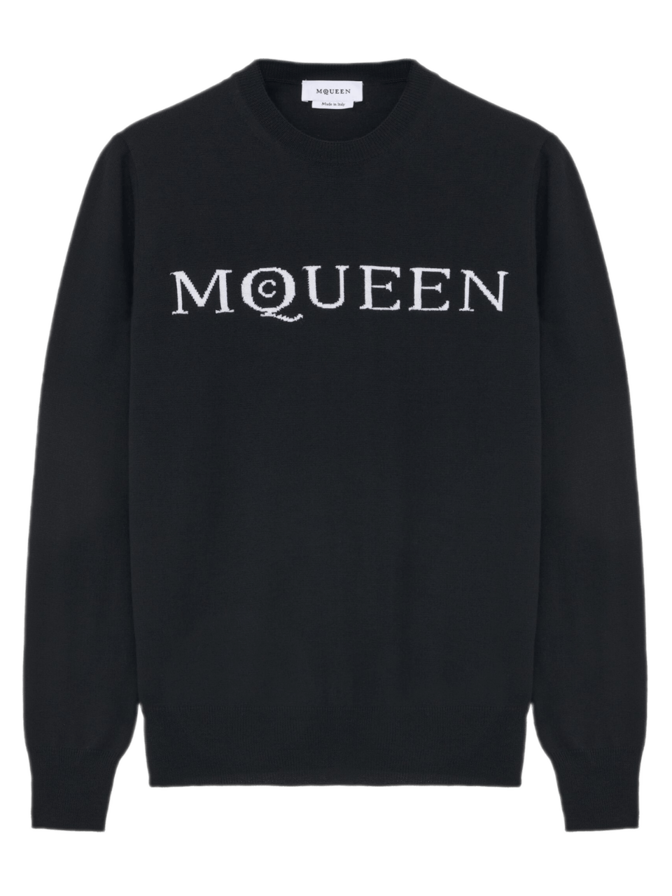 McQueen Merino Wool McQueen Logo Jumper - Black/Ivory