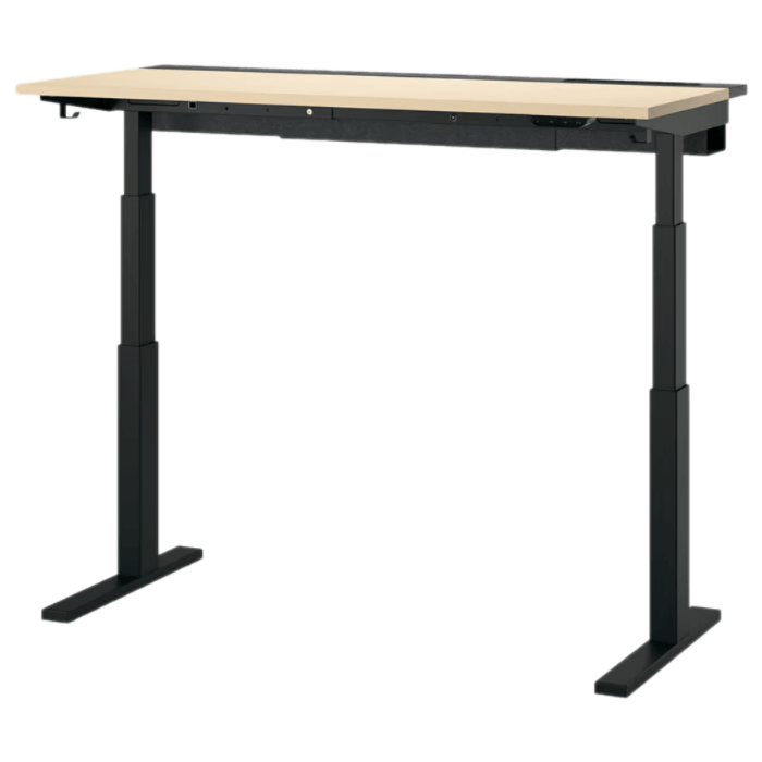 MITTZON Electric Desk Sit/Stand - Birch Vaneer/Black
