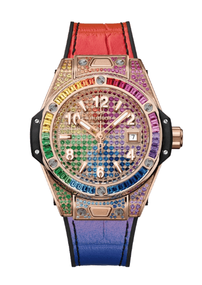 Hublot Big Bang One Click King Gold Rainbow - 33mm, 18k Gold, Gemstones
