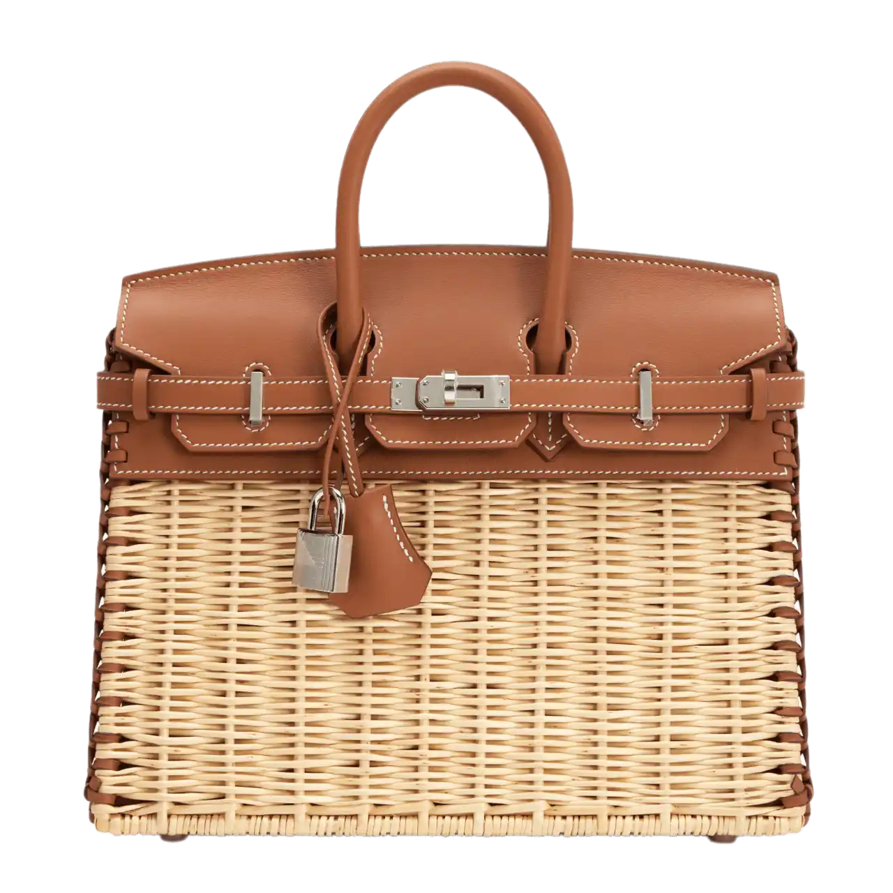 Hermès Gold Swift and Naturel Osier Wicker Picnic Birkin 25 Palladium Hardware, 2024