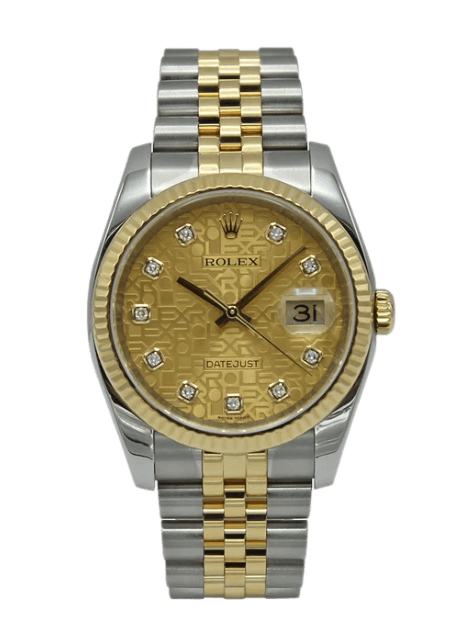 Rolex Datejust Champagne Diamond Dial - 36mm, Steel and Yellow Gold (2012)