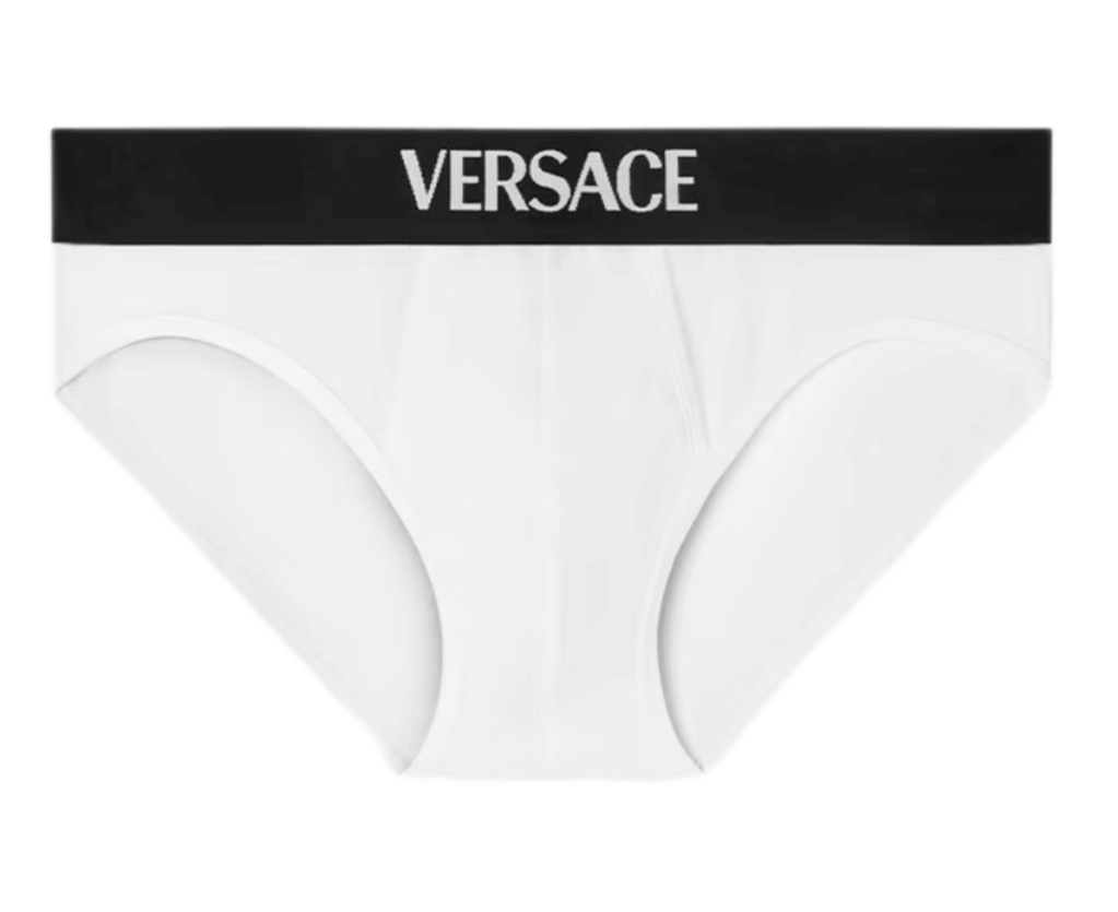 Versace Logo Briefs - White