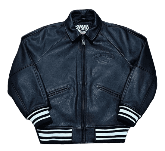 Corteiz Leather Jacket - Black