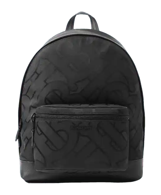 Burberry Monogram Jacquard Backpack - Black