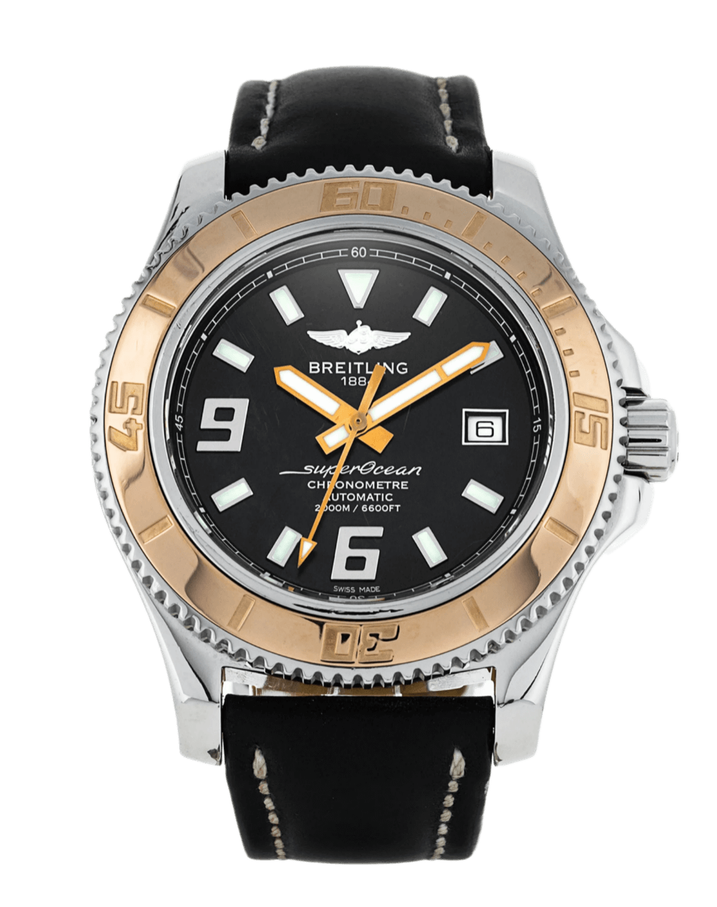 Breitling SuperOcean Black Dial - 44mm, Steel and Rose Gold (2015)