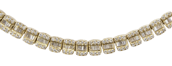 Florence Gold Diamond Baguette Chain