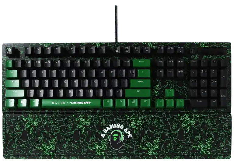 Razer x BAPE Neon Camo BlackWidow V3 Green Keyboard (US)