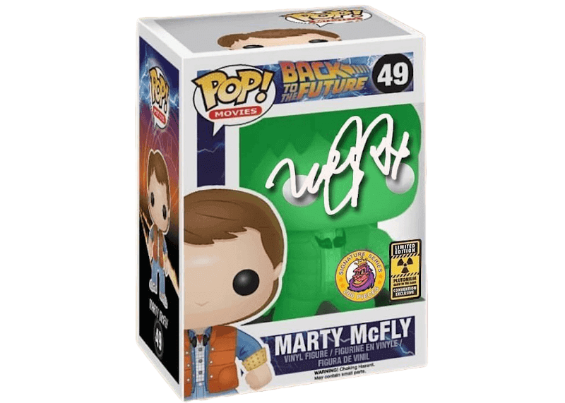 Movies Back To The Future Marty McFly Plutonium Glow Signed By Michael J. Fox LE 200 Figure 49