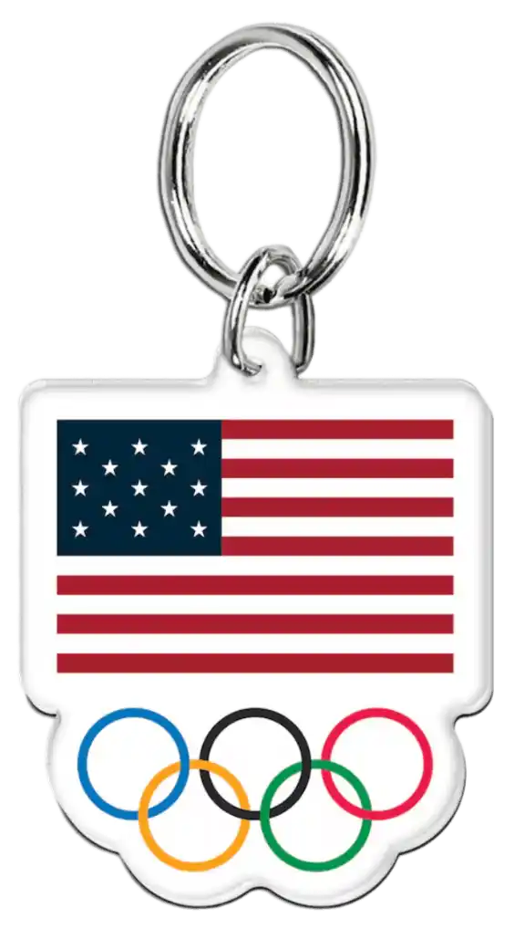 USA Olympic Rings Acrylic Keyring