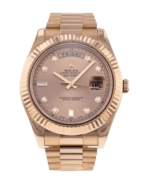 Rolex Day-Date II Rose Diamond Dial - 41mm, Rose Gold (2009)