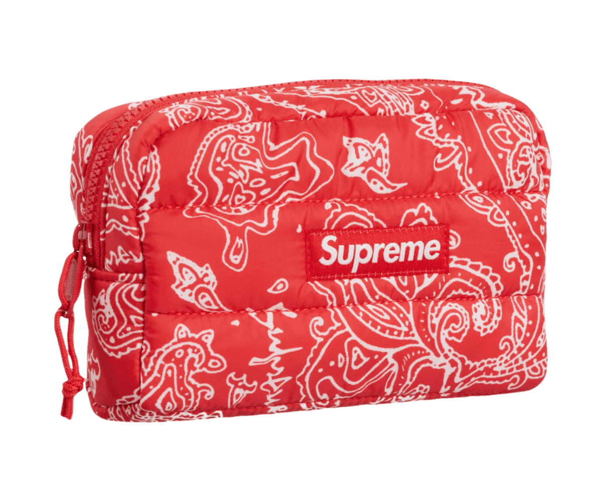 Supreme Puffer Pouch - Red Paisley
