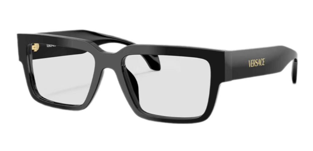 Versace Signature Rectangular Glasses - Black