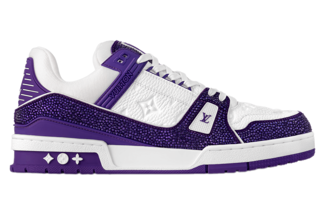 LV Trainer Sneaker Swarovski Crystals - Purple