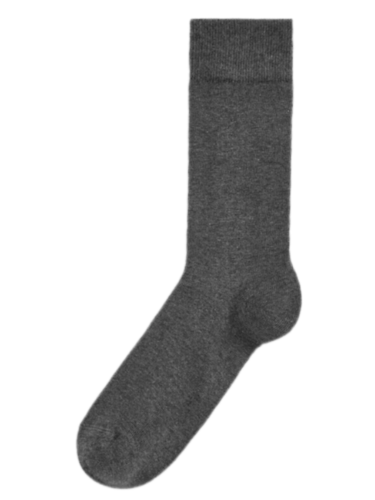 Grey Rib Sock