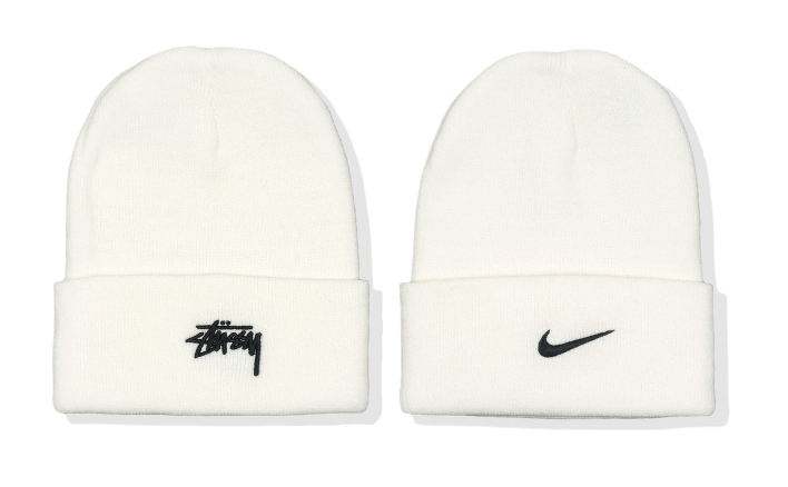 Nike x Stussy Cuff Beanie - White/Black