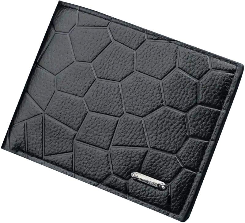 Generic Men's Stripe Wallet - Black