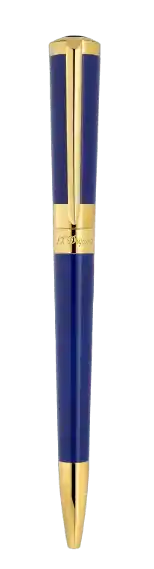 Dupont Liberte Blue Lacquer And Gold Ballpoint Pen