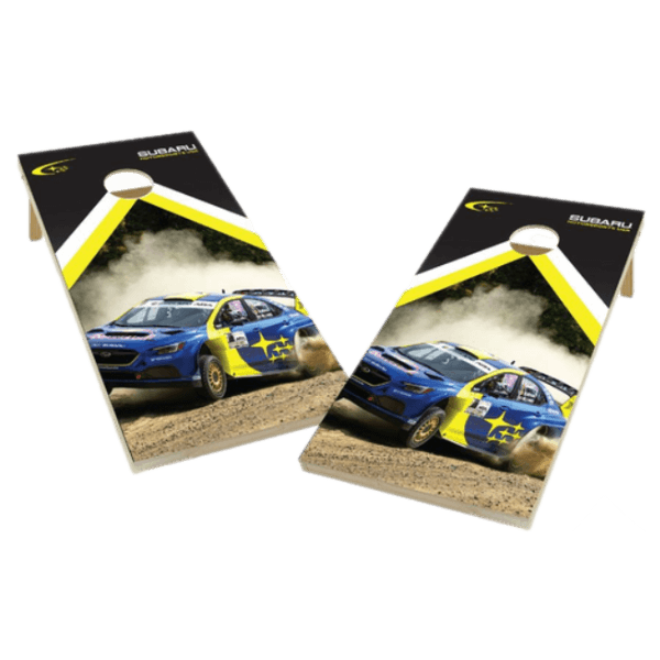 Subaru SMSUSA Cornhole Game with Black and White Bags