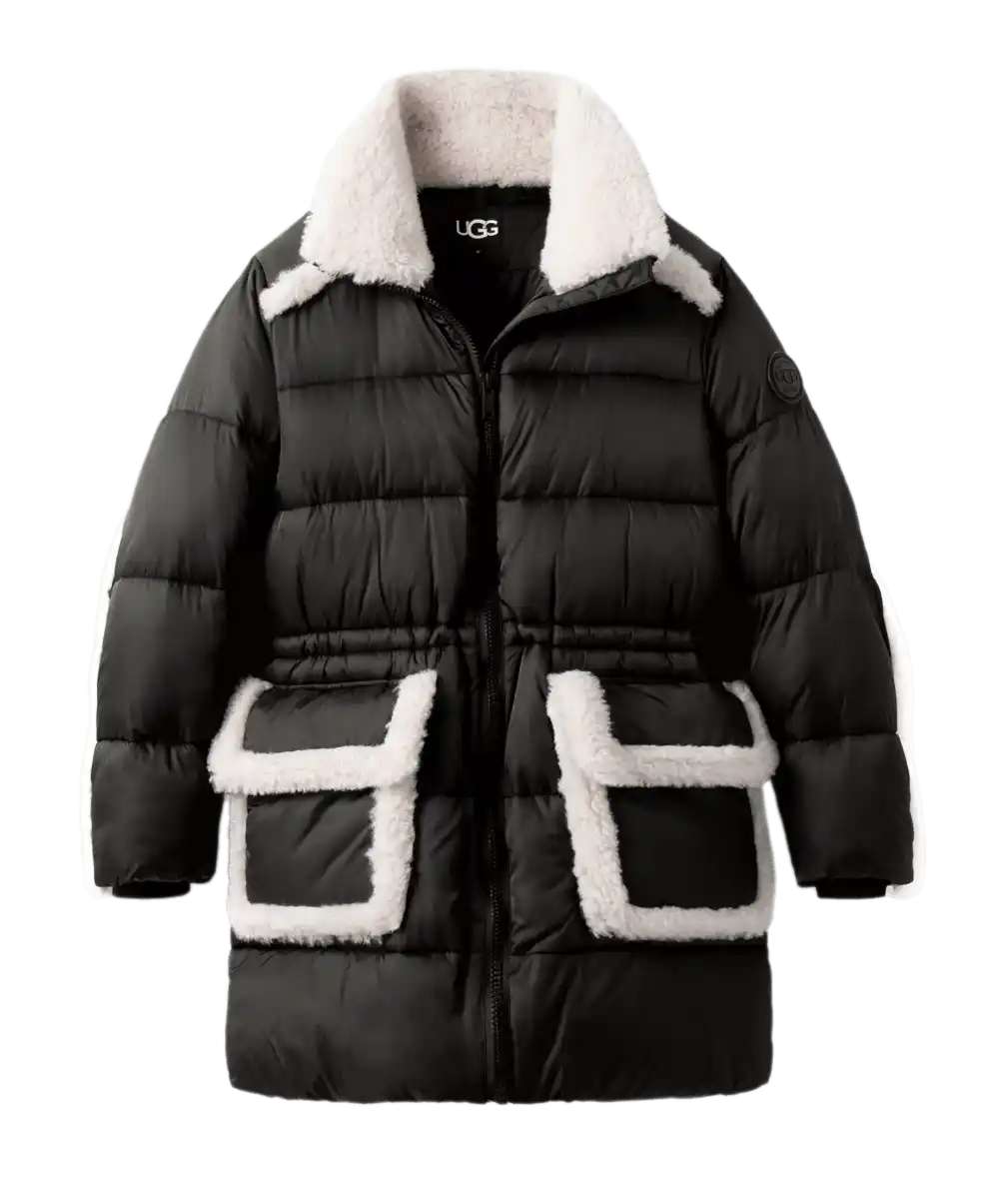 UGG Women's Amal Plushseam Puffer Coat - Black