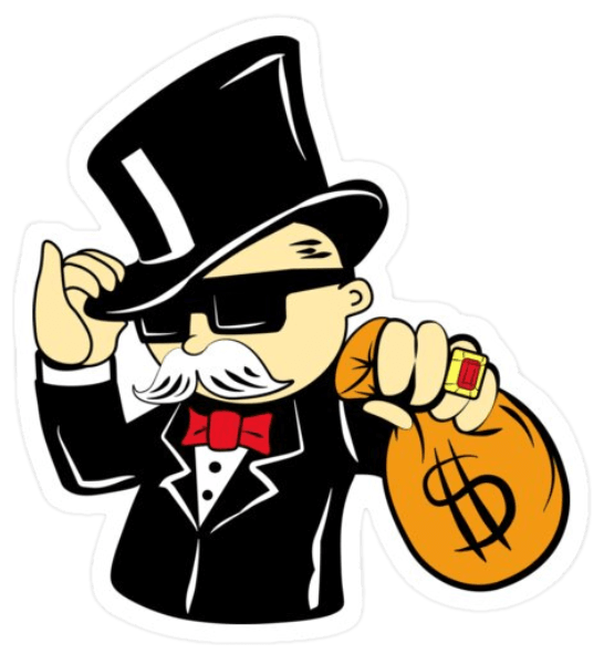 Gangster Monopoly Man Sticker
