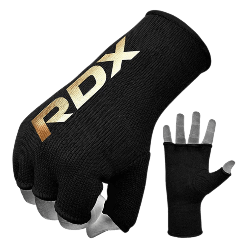 RDX HY Inner Gloves Elasticated Half Finger - Black