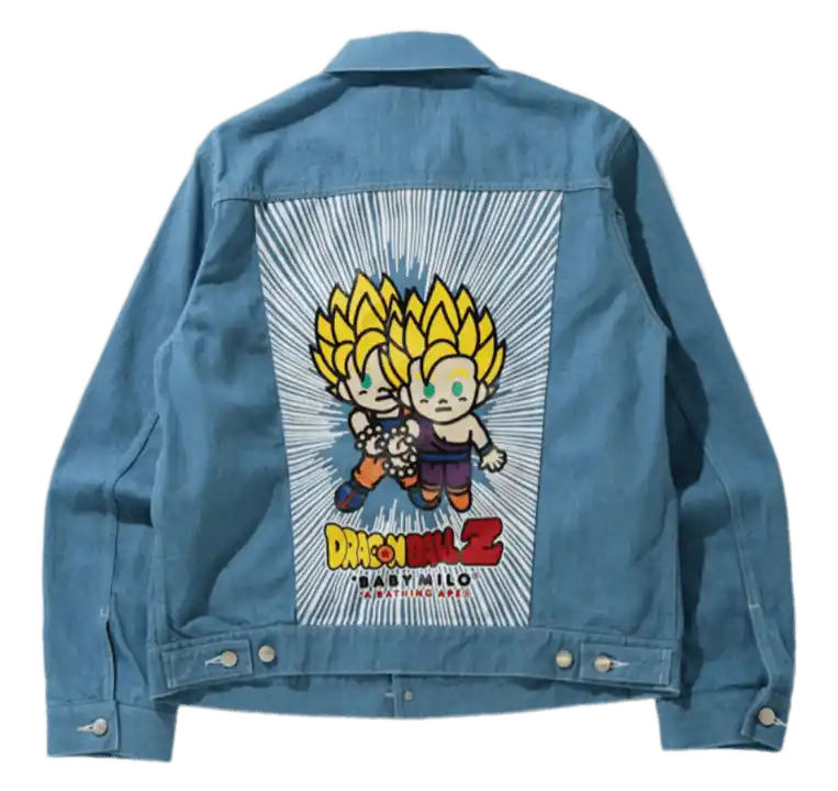 BAPE x Dragon Ball Z Baby Milo Big Ape Head Denim Jacket - Indigo