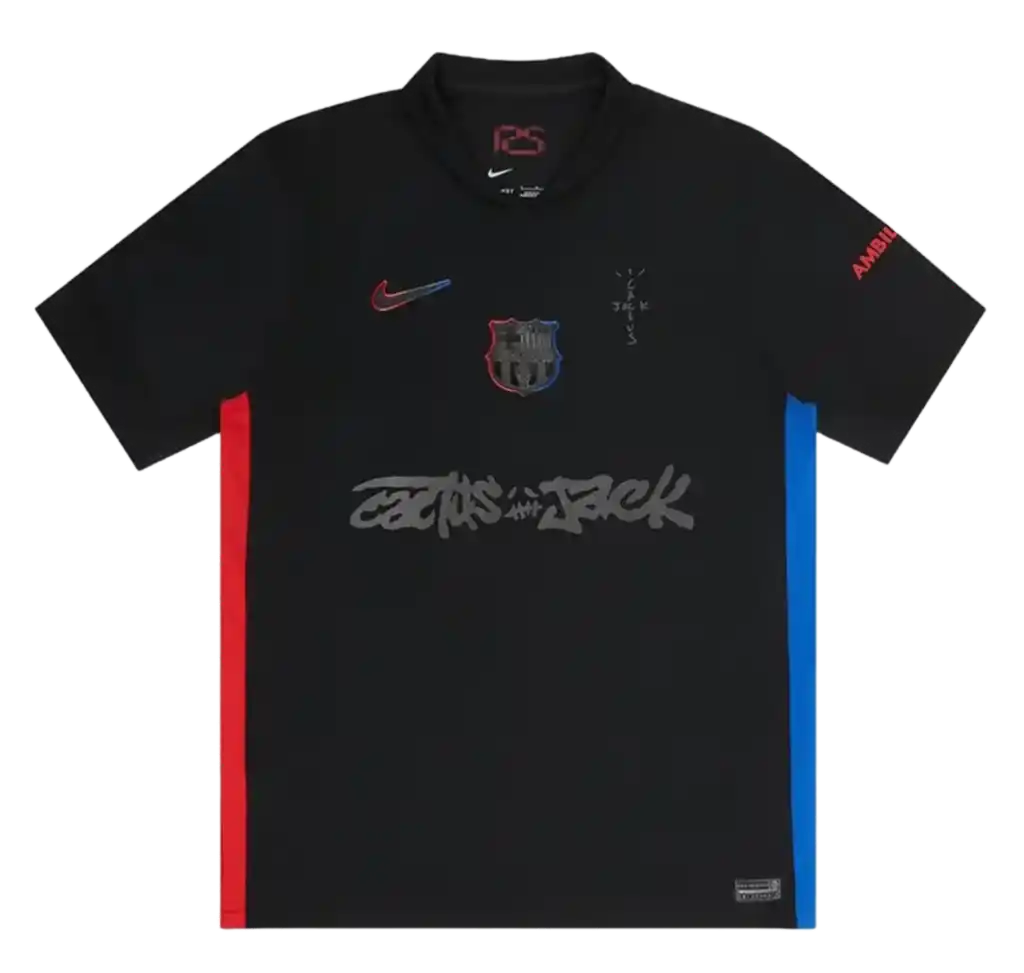 Travis Scott x FC Barcelona 2024/25 Match Away Cactus Jack Jersey - Black