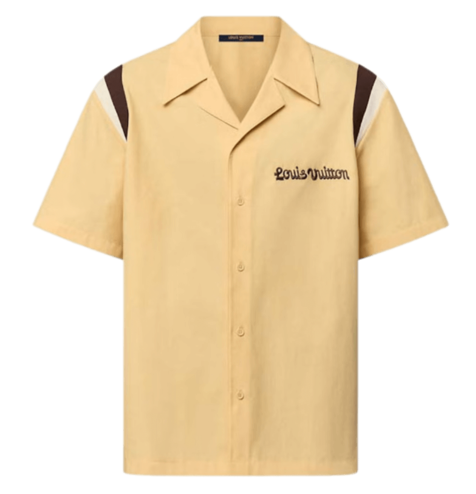Louis Vuitton by Tyler, the Creator Embroidered Short-Sleeved Cotton Bowling Shirt - Beige