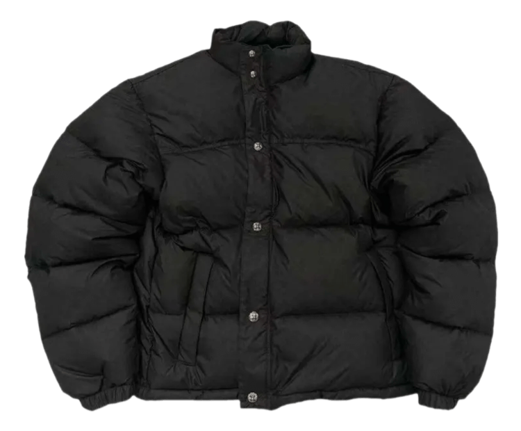 Chrome Hearts Monogram Print Puffer Jacket - Black