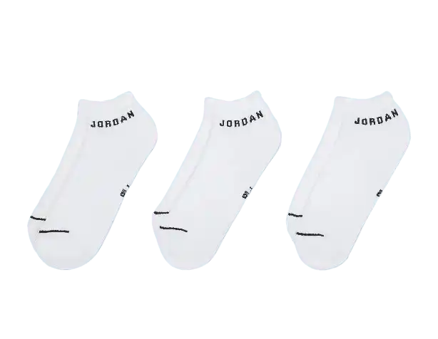 Jordan Everyday No-Show Socks (3 Pairs) - White