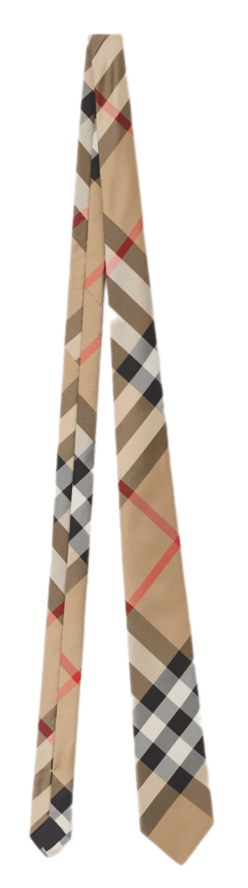 Burberry Check Silk Tie - Archive Beige