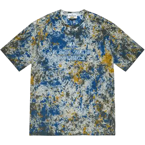 Supreme Stone Island Embroidered Logo S/S Top - Dark Blue