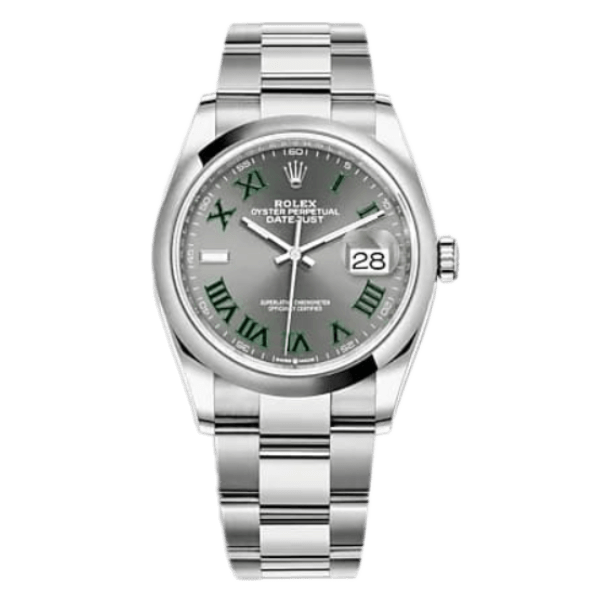 Rolex Datejust Slate Wimbledon Dial - 36mm, Steel and White Gold (2024)