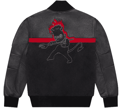 OVO x The Simpsons Varsity Jacket - Charcoal Grey