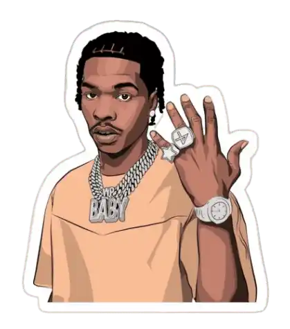 Lil Baby Flexing Sticker