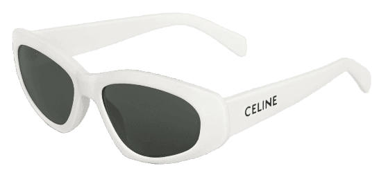 Celine Monochroms 07 Sunglasses In Acetate - White